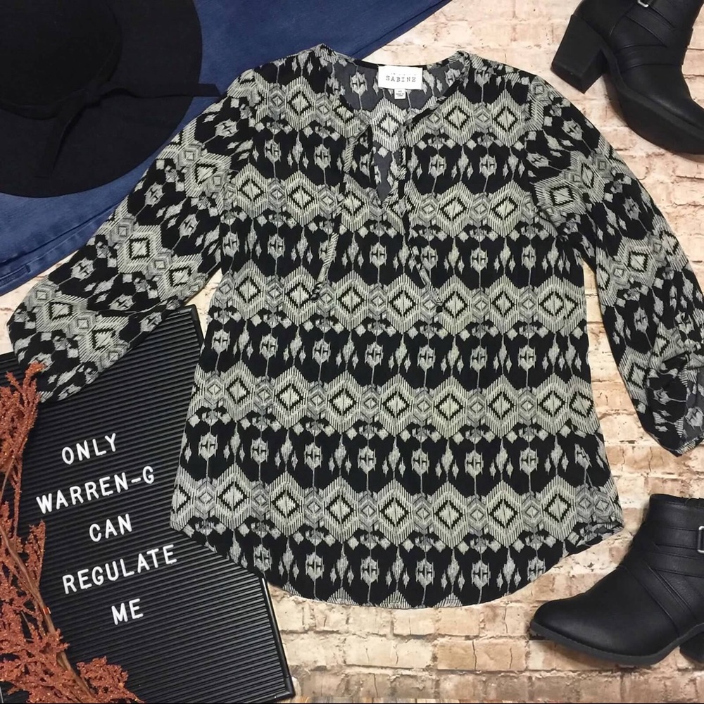 ModCloth Santa Fe Print Blouse - Picture 6 of 8